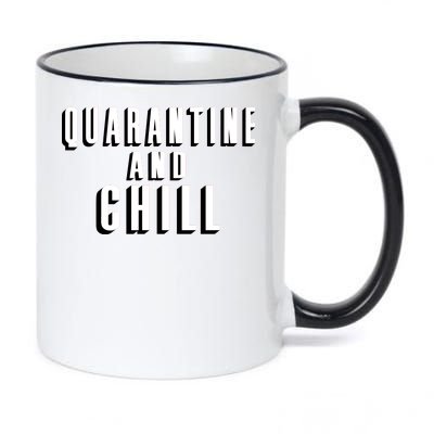 Quarantine And Chill Funny 11oz Black Color Changing Mug