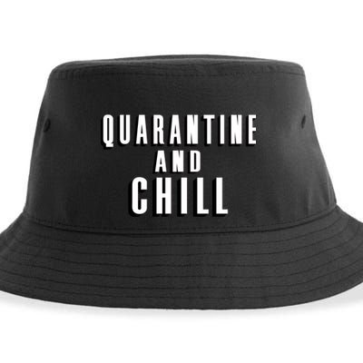 Quarantine And Chill Funny Sustainable Bucket Hat