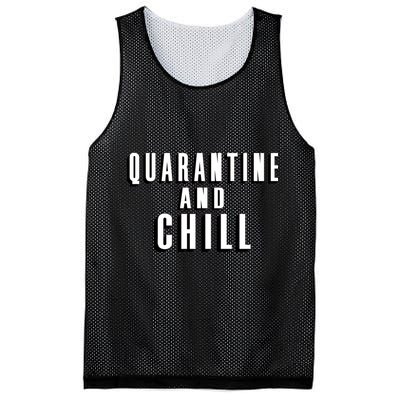 Quarantine And Chill Funny Mesh Reversible Basketball Jersey Tank