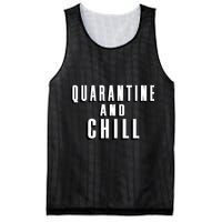 Quarantine And Chill Funny Mesh Reversible Basketball Jersey Tank