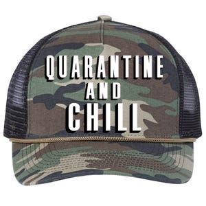 Quarantine And Chill Funny Retro Rope Trucker Hat Cap