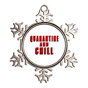 Quarantine And Chill Funny Metallic Star Ornament