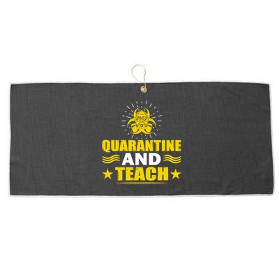 Quarantine And Teach Large Microfiber Waffle Golf Towel