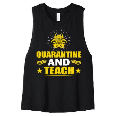 Quarantine And Teach Women's Racerback Cropped Tank