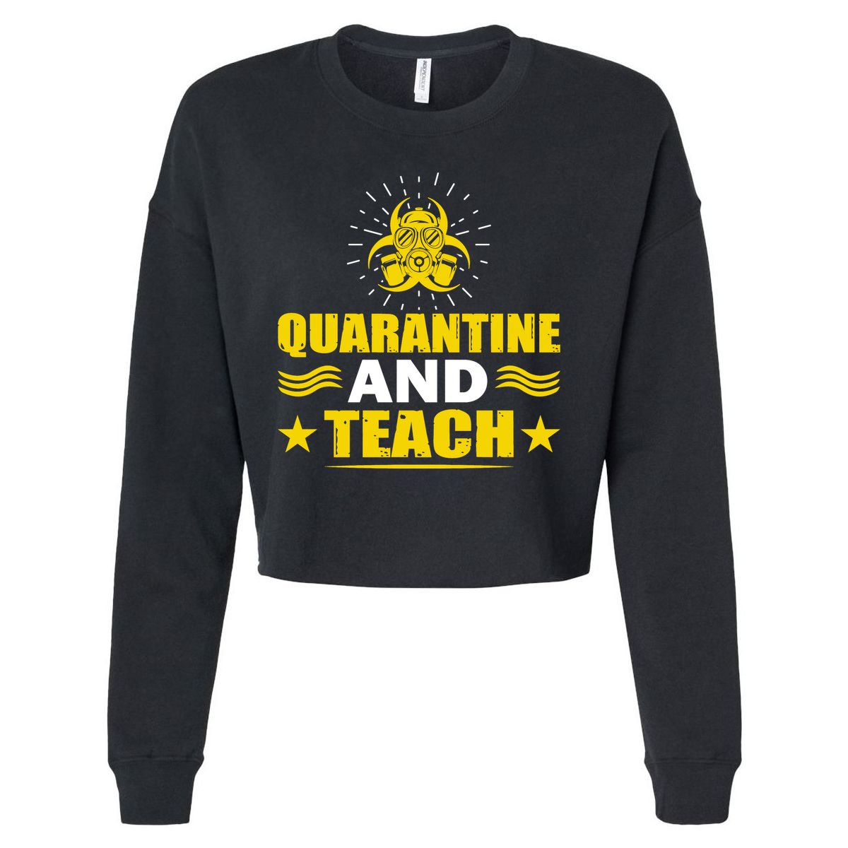 Quarantine And Teach Cropped Pullover Crew