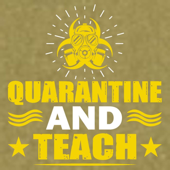 Quarantine And Teach Garment-Dyed Women's Muscle Tee