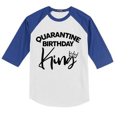 Quarantine Birthday King Kids Colorblock Raglan Jersey