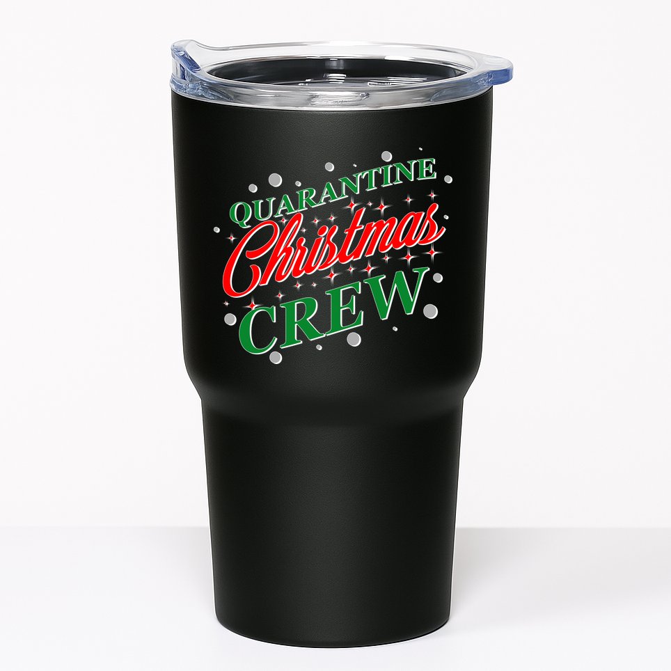Quarantine Christmas Crew Matching Family Tumbler