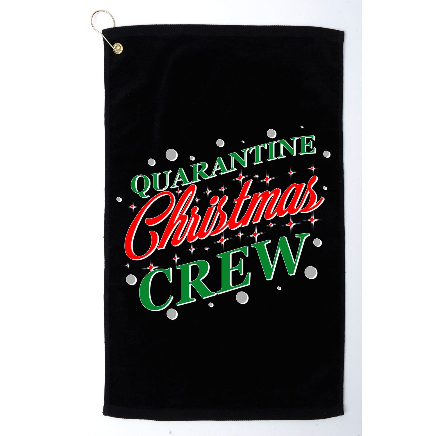 Quarantine Christmas Crew Matching Family Golf Towel