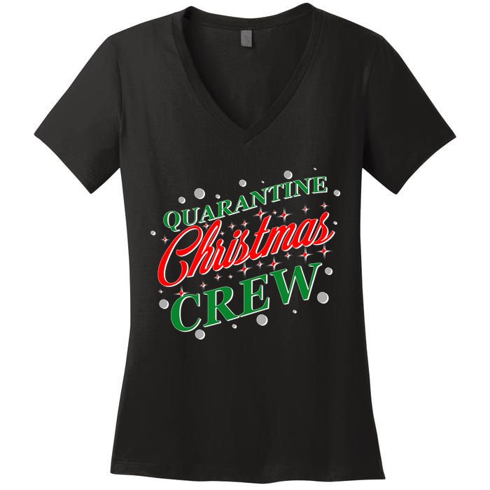 Quarantine Christmas Crew Matching Family Women's V-Neck T-Shirt