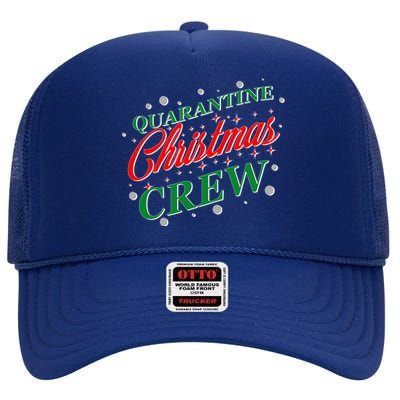 Quarantine Christmas Crew Matching Family High Crown Mesh Back Trucker Hat