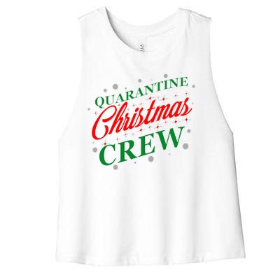 Quarantine Christmas Crew Matching Family Women's Racerback Cropped Tank