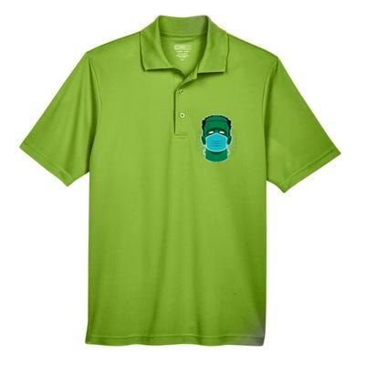 Quarantine Frankenstein With Mask Men's Origin Performance Pique Polo