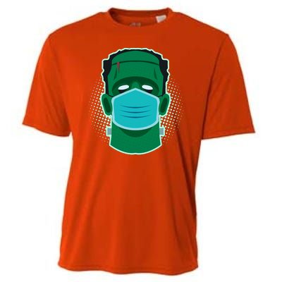 Quarantine Frankenstein With Mask Cooling Performance Crew T-Shirt