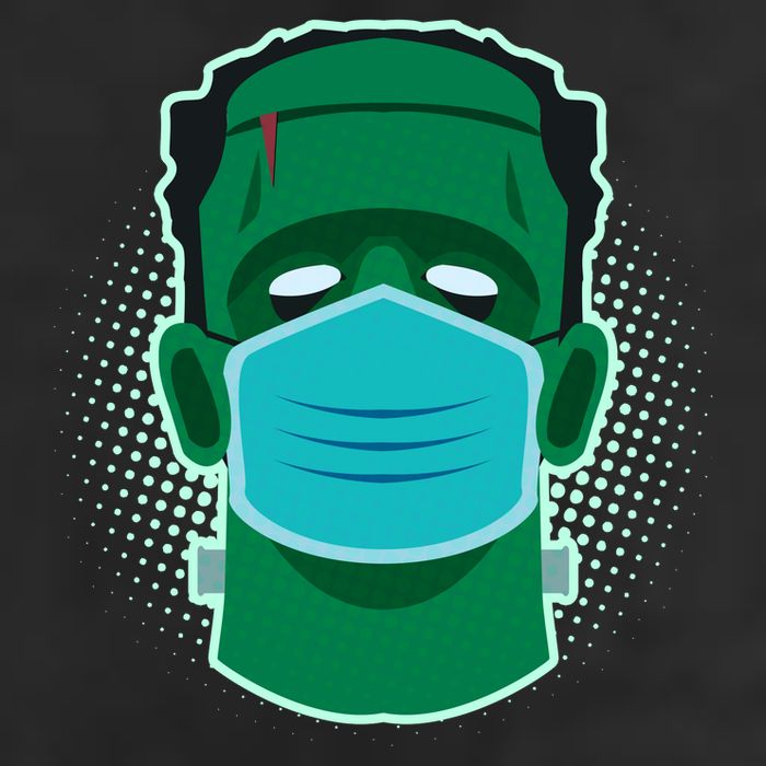 Quarantine Frankenstein With Mask Cool Comfort Performance Bucket Hat