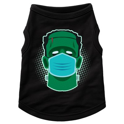 Quarantine Frankenstein With Mask Doggie Tank
