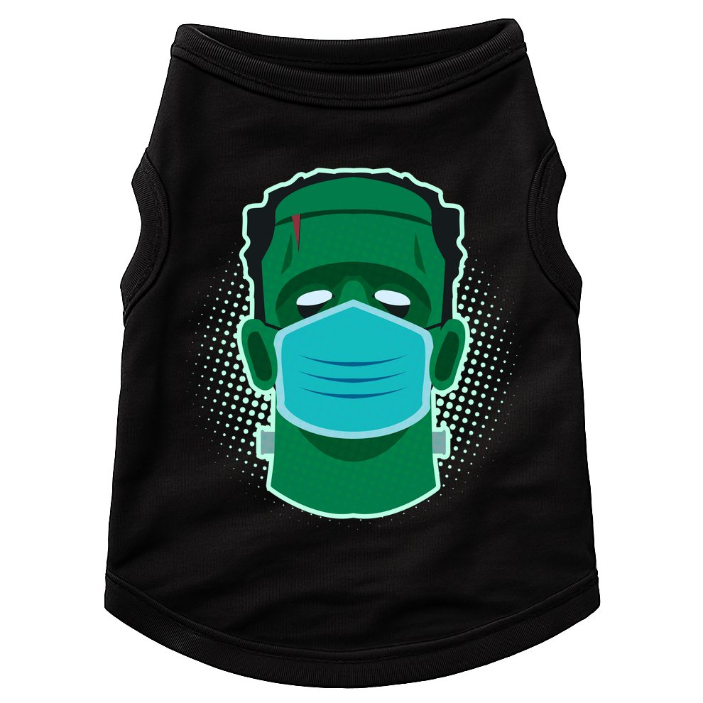 Quarantine Frankenstein With Mask Doggie Tank