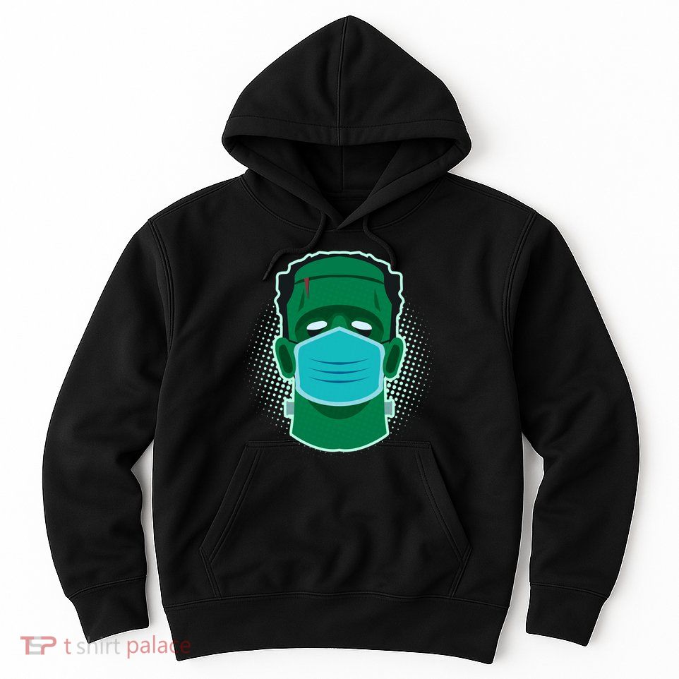 Quarantine Frankenstein With Mask Hoodie