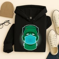 Quarantine Frankenstein With Mask Hoodie