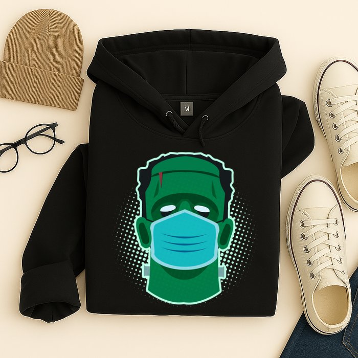 Quarantine Frankenstein With Mask Hoodie
