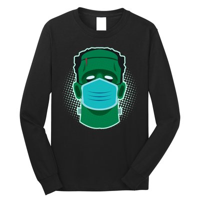 Quarantine Frankenstein With Mask Long Sleeve Shirt