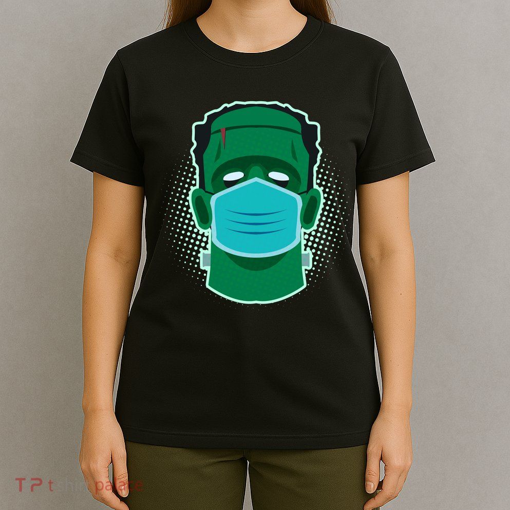 Quarantine Frankenstein With Mask T-Shirt