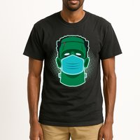 Quarantine Frankenstein With Mask Tall T-Shirt