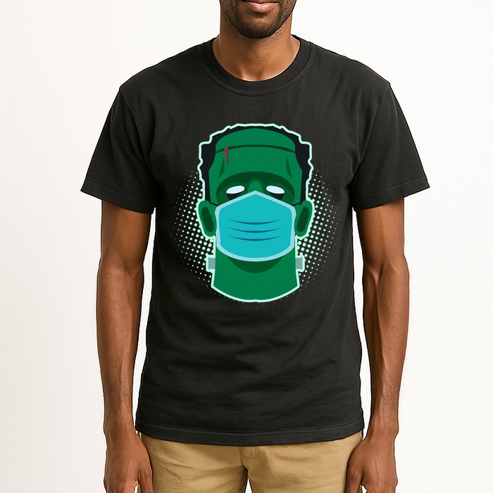 Quarantine Frankenstein With Mask Tall T-Shirt