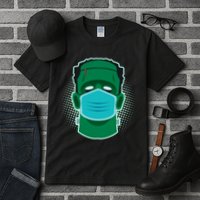 Quarantine Frankenstein With Mask Tall T-Shirt