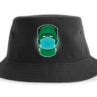 Quarantine Frankenstein With Mask Sustainable Bucket Hat