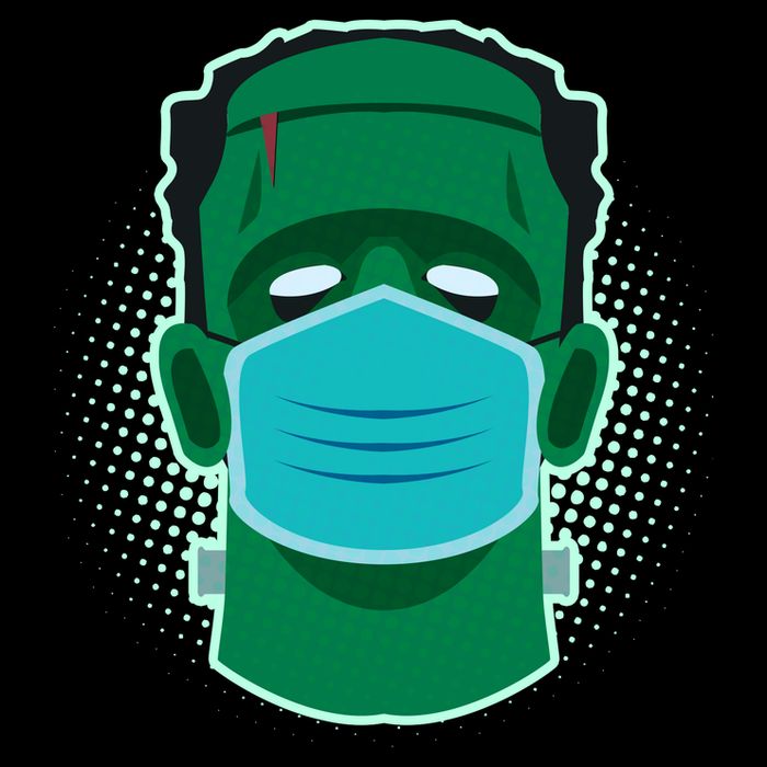 Quarantine Frankenstein With Mask Sustainable Bucket Hat