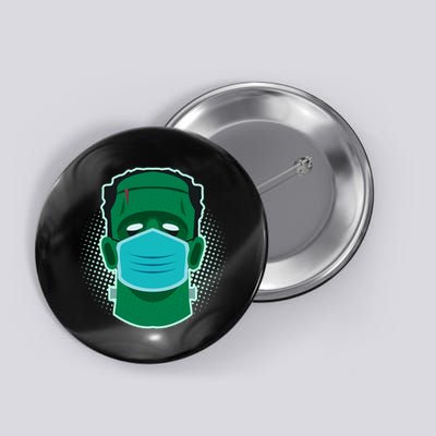 Quarantine Frankenstein With Mask Button