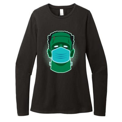 Quarantine Frankenstein With Mask Womens CVC Long Sleeve Shirt