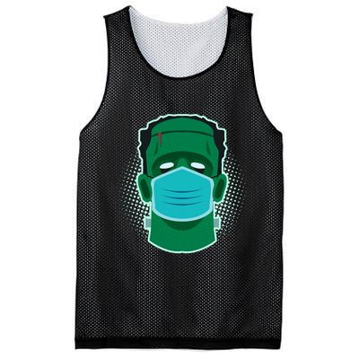 Quarantine Frankenstein With Mask Mesh Reversible Basketball Jersey Tank