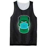 Quarantine Frankenstein With Mask Mesh Reversible Basketball Jersey Tank
