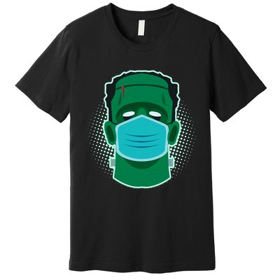 Quarantine Frankenstein With Mask Premium T-Shirt