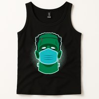Quarantine Frankenstein With Mask Tank Top