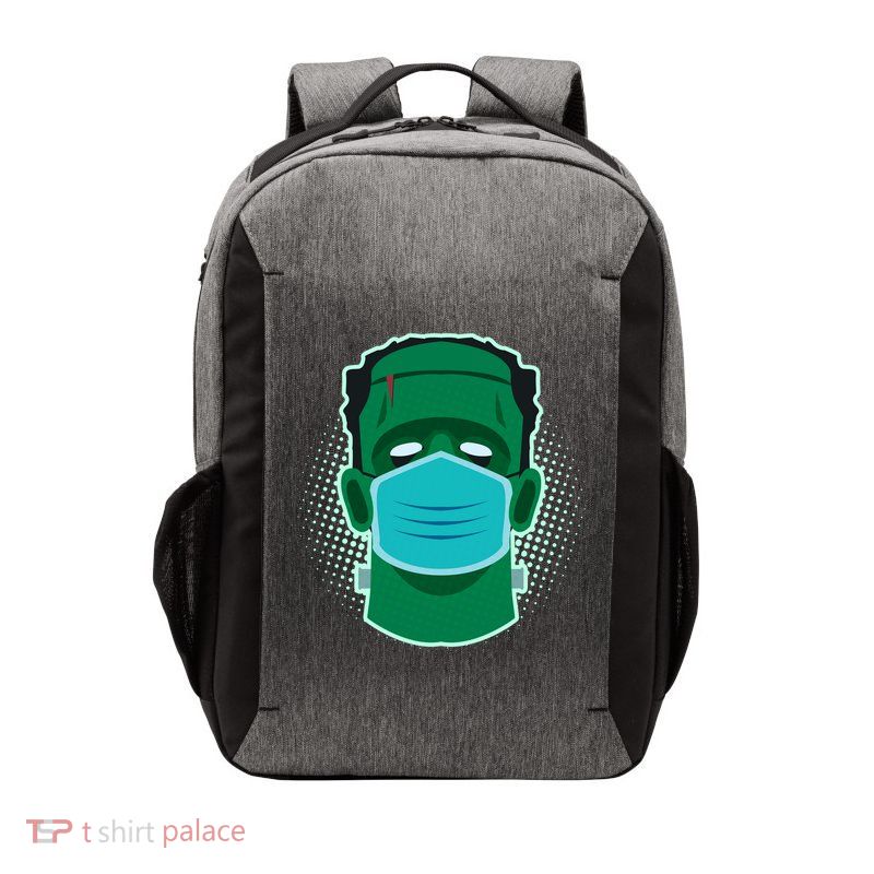 Quarantine Frankenstein With Mask Vector Backpack