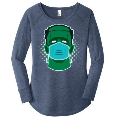 Quarantine Frankenstein With Mask Women's Perfect Tri Tunic Long Sleeve Shirt