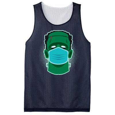 Quarantine Frankenstein With Mask Mesh Reversible Basketball Jersey Tank