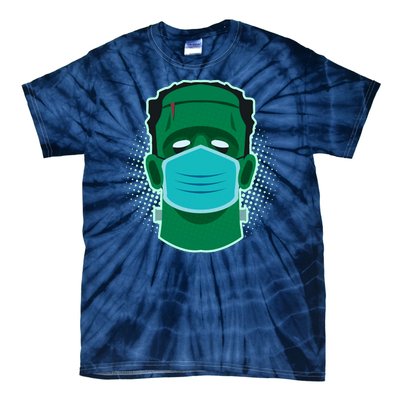 Quarantine Frankenstein With Mask Tie-Dye T-Shirt