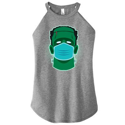 Quarantine Frankenstein With Mask Women's Perfect Tri Rocker Tank