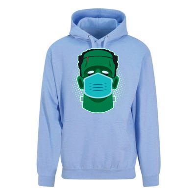 Quarantine Frankenstein With Mask Unisex Surf Hoodie