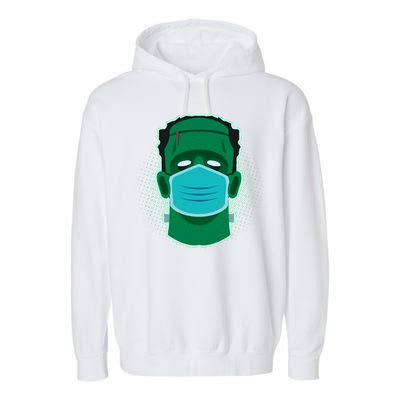 Quarantine Frankenstein With Mask Garment-Dyed Fleece Hoodie