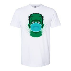 Quarantine Frankenstein With Mask Softstyle CVC T-Shirt