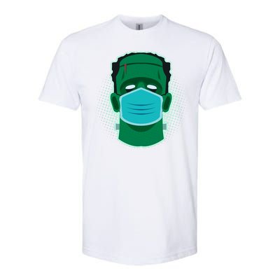 Quarantine Frankenstein With Mask Softstyle CVC T-Shirt