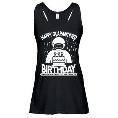 Quarantined Birthday Good Luck Blowing Out The Candles Ladies Essential Flowy Tank