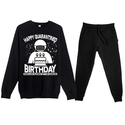 Quarantined Birthday Good Luck Blowing Out The Candles Premium Crewneck Sweatsuit Set