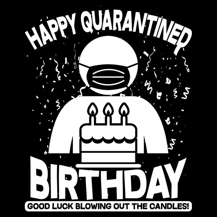 Quarantined Birthday Good Luck Blowing Out The Candles Women's Crop Top Tee