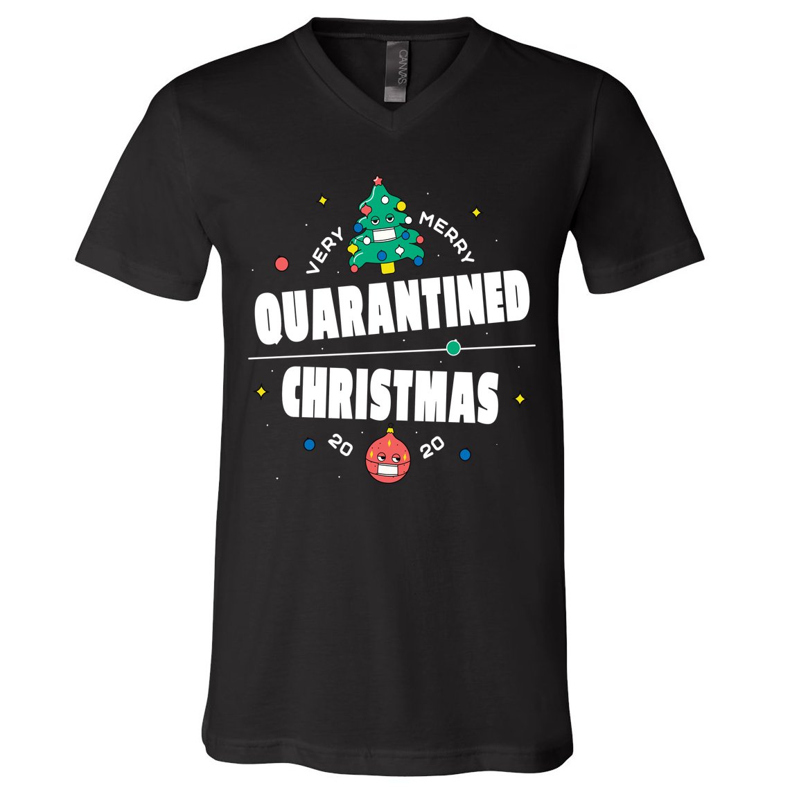Quarantined Christmas V-Neck T-Shirt